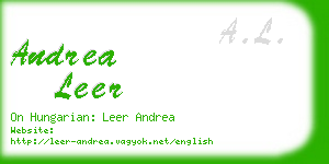 andrea leer business card